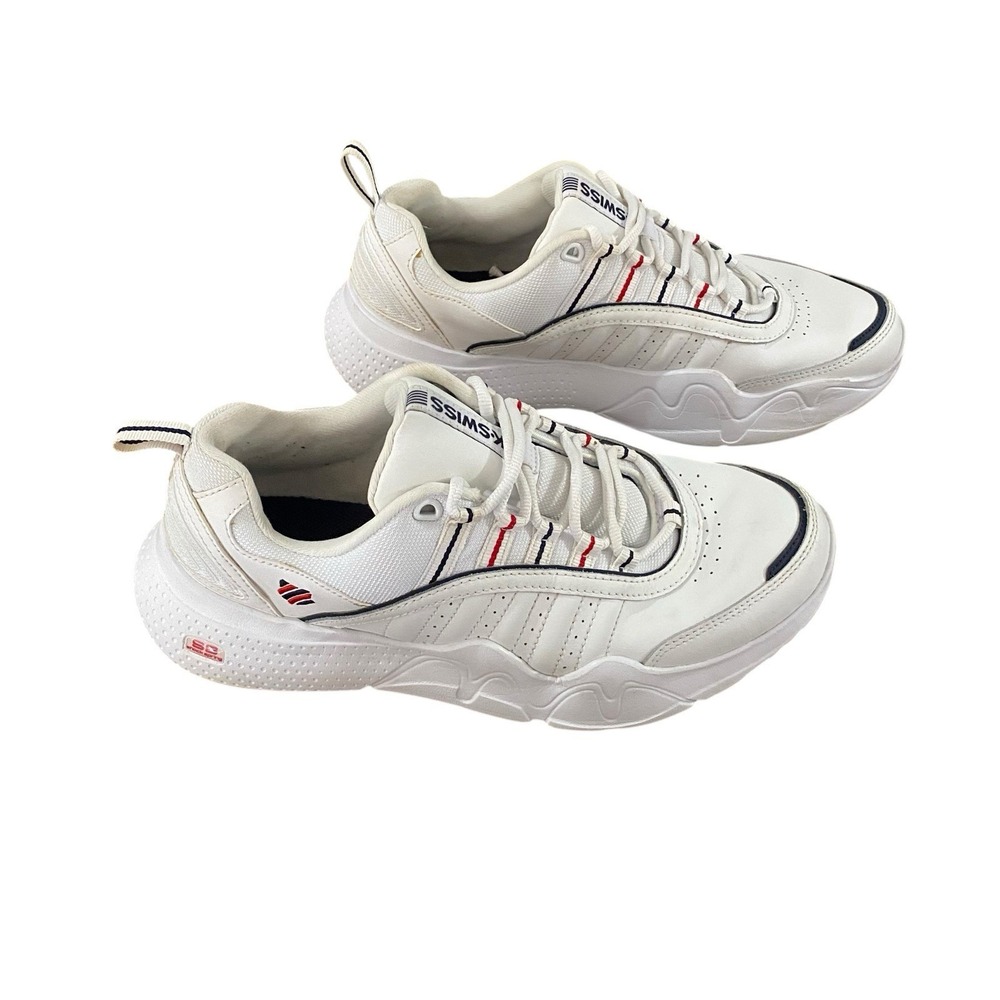 K-Swiss‎ CR-Castle White Navy Ribbon Red Womens Size 7 Sneakers 96398 159